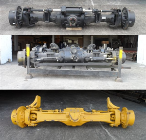 A selection of JCB axles.